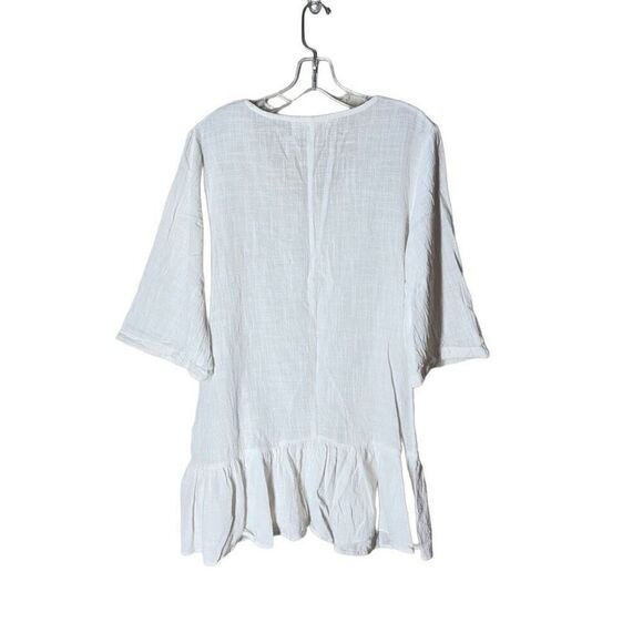 All That Remains Cotton Gauzy Midi Dress White Australian Sustainable AU12/US 8 - Picture 2 of 13